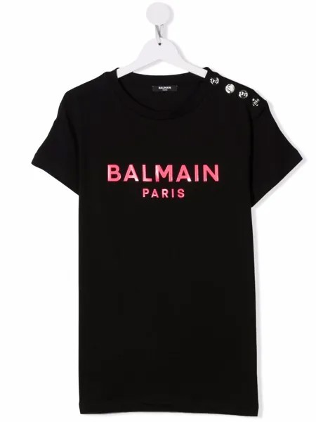 Balmain Kids футболка с логотипом