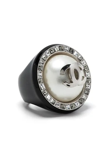 Chanel Pre-Owned перстень 2018-го года с логотипом CC