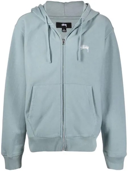 Stussy logo-print zip-up hoodie