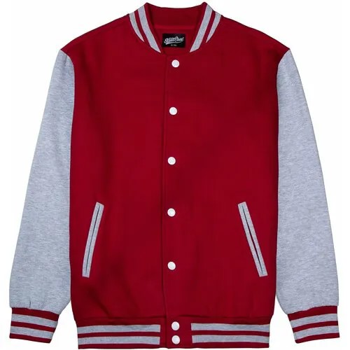 Толстовка Street Soul Бомбер трикотажный / Street Soul / Varsity Classic Jacket V 3, размер XXL, бордовый