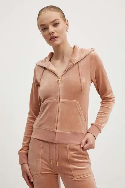 Бархатный свитшот ROBERTSON GOLD Juicy Couture, бежевый