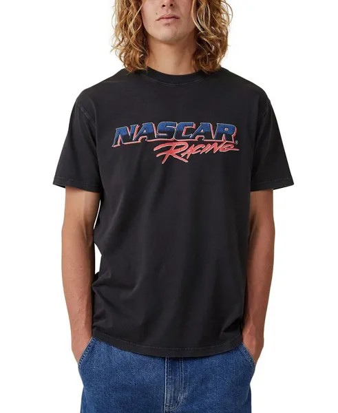 Мужская футболка свободного кроя NASCAR COTTON ON, цвет Black, Racing Logo