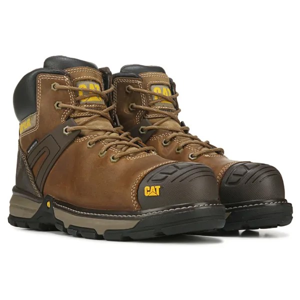 Мужские рабочие ботинки Excavator 6 дюймов Superlite, средний/широкий мягкий носок Caterpillar, коричневый