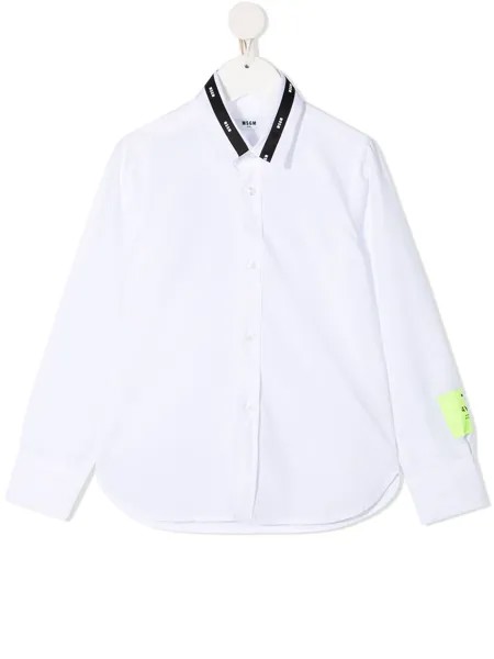 MSGM Kids рубашка с логотипом
