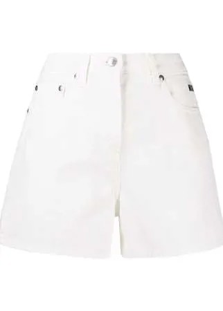 MSGM джинсовые шорты с завышенной талией и логотипом