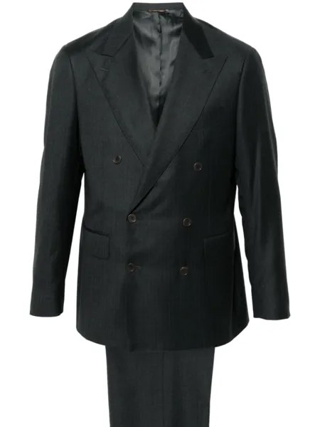 Canali костюм в тонкую полоску, серый