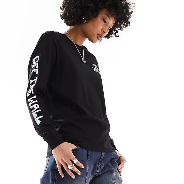 Лонгслив Vans mountain back print, черный