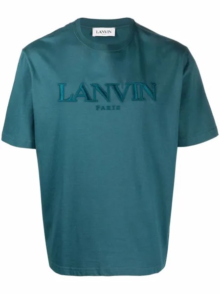 LANVIN футболка с вышитым логотипом