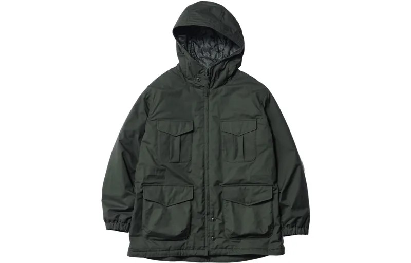 Пальто Engineered Garments X EG Co-branded Unisex Olive Uniqlo, оливковый