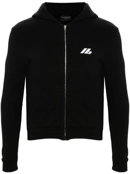 Balenciaga худи Activewear на молнии, черный