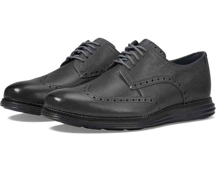 Оксфорды Cole Haan Originalgrand Shortwing Oxford, цвет Turbulence Saffiano/Black