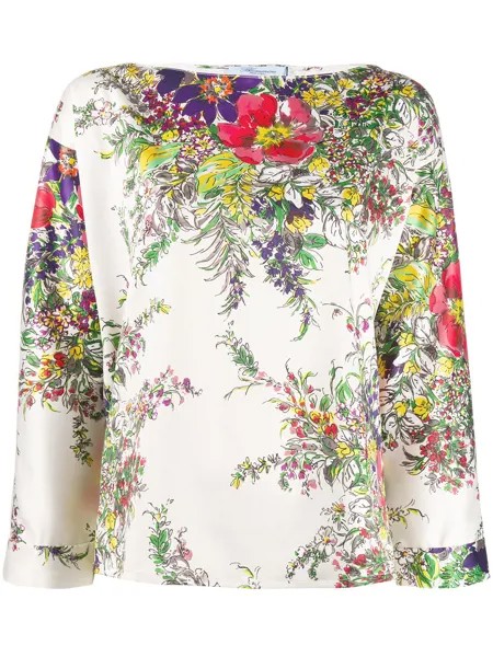 Blumarine блузка с цветочным принтом