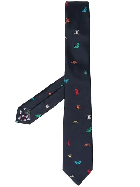 PAUL SMITH шелковый галстук с вышивкой Insect