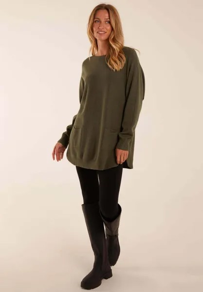 Джемпер вязаный POCKET SLASH NECK Blue Vanilla, цвет green