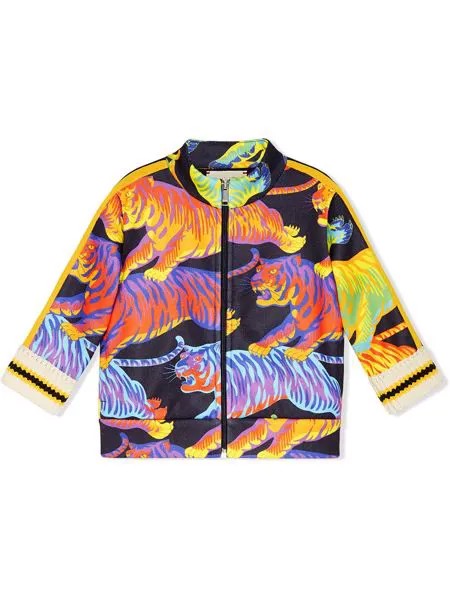 Gucci Kids толстовка с принтом тигров