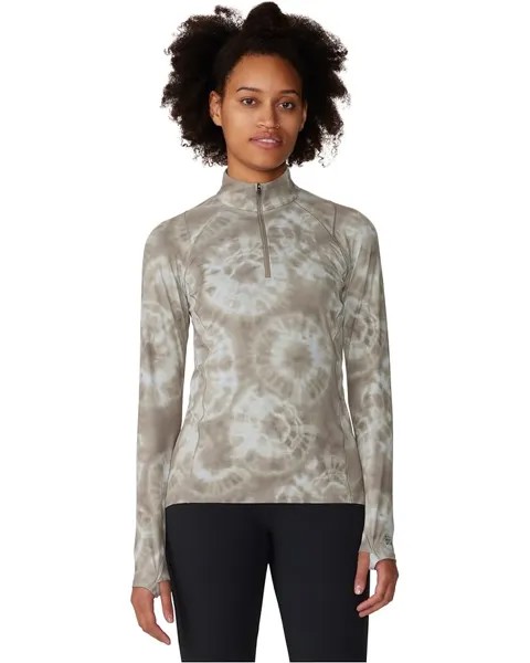 Рубашка Mountain Hardwear Crater Lake 1/2 Zip, цвет Dunes Spore Dye Print