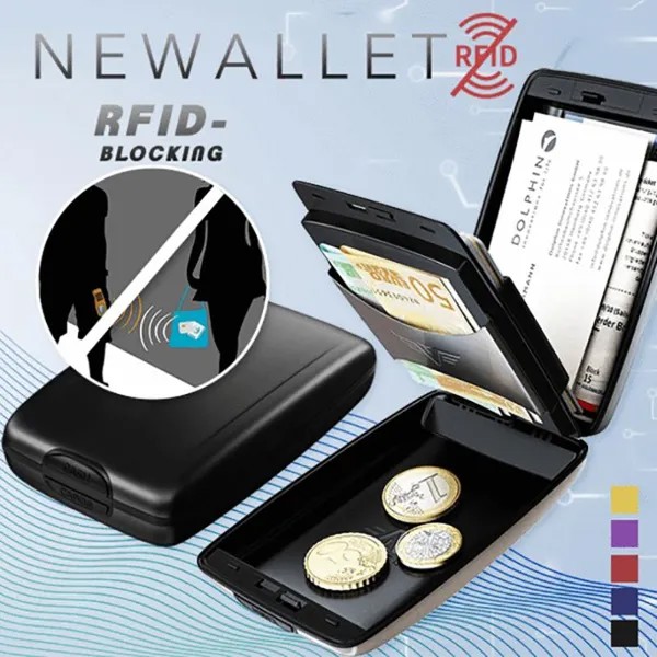 RFID депозит и снятие кошелек держатель кредитной карты кошелек алюминиевый мешок