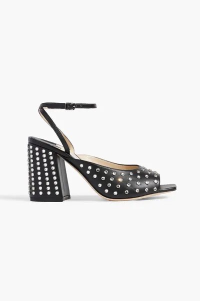 Босоножки Jassidy 85 с кристаллами JIMMY CHOO, черный