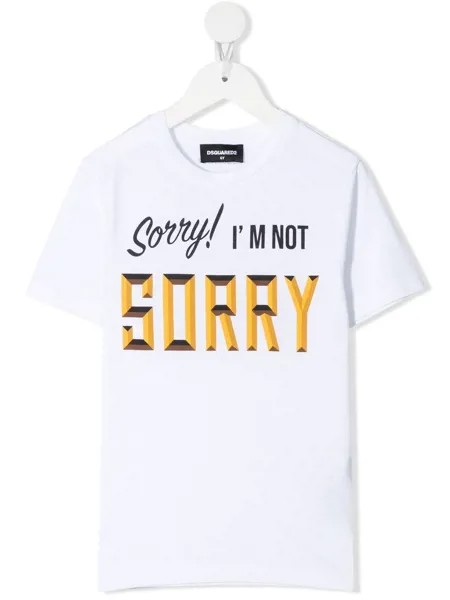 Dsquared2 Kids футболка с принтом Sorry! футболка с принтом I'm Not Sorry