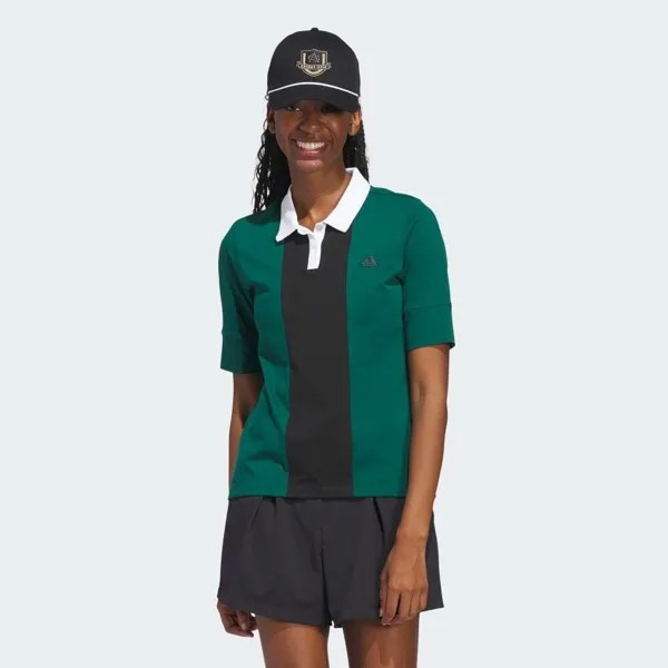 Поло Adidas GO-TO 5/8 length cotton shirt, цвет College Green