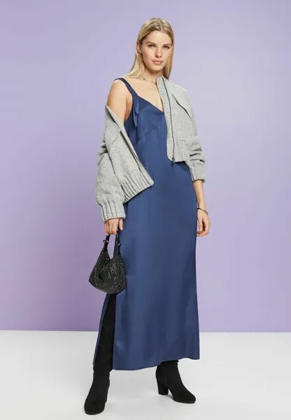 Платье макси MIDI-ETUI AUS Esprit Collection, цвет grey blue