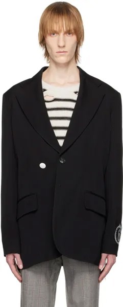 Черный пиджак с нашивками MM6 Maison Margiela