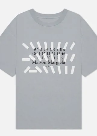 Мужская футболка Maison Margiela Tape Print Oversized, цвет серый, размер 46