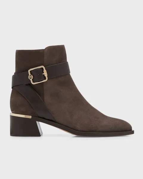 Замшевые ботильоны Clarice с пряжкой Jimmy Choo