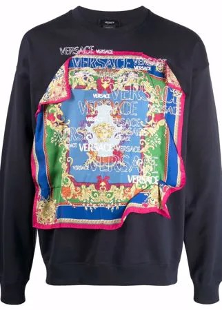 Versace толстовка с длинными рукавами и платком