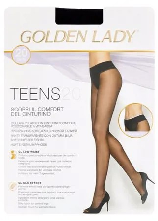 Колготки Golden Lady Teens Vita Bassa 20 den, размер 4-L, nero (черный)