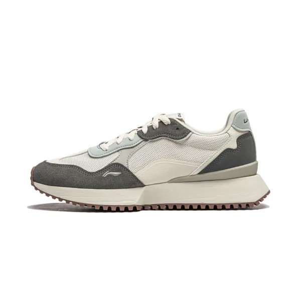 Кроссовки LINING Zaiwu Lifestyle Shoes Men Low-top Pearl White / Stone Nirvana Gray / Water Gray Green, зеленый