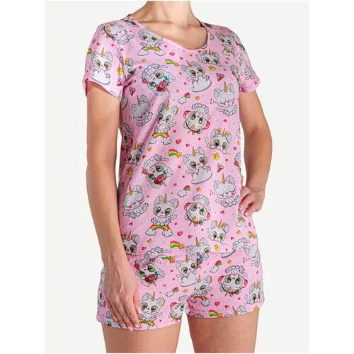 Пижама TREND, шорты, футболка, размер 134-68(34), розовый