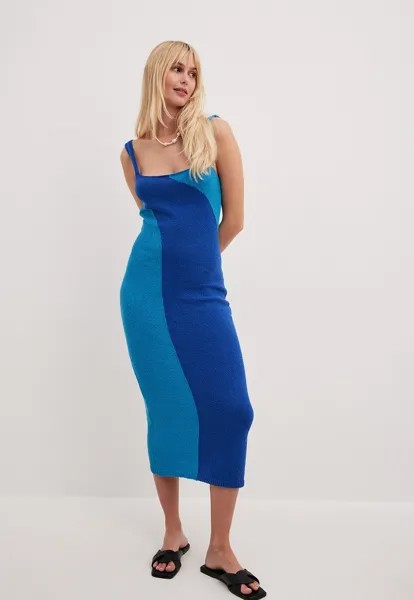Платье-футляр ZWEIFARBIGES NA-KD, синий комбинированный