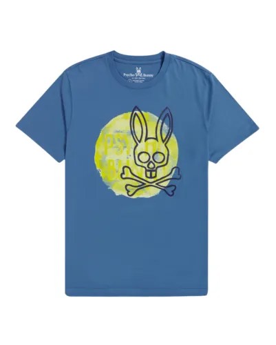 Синяя футболка с рисунком Psycho Bunny Celestial Arnell