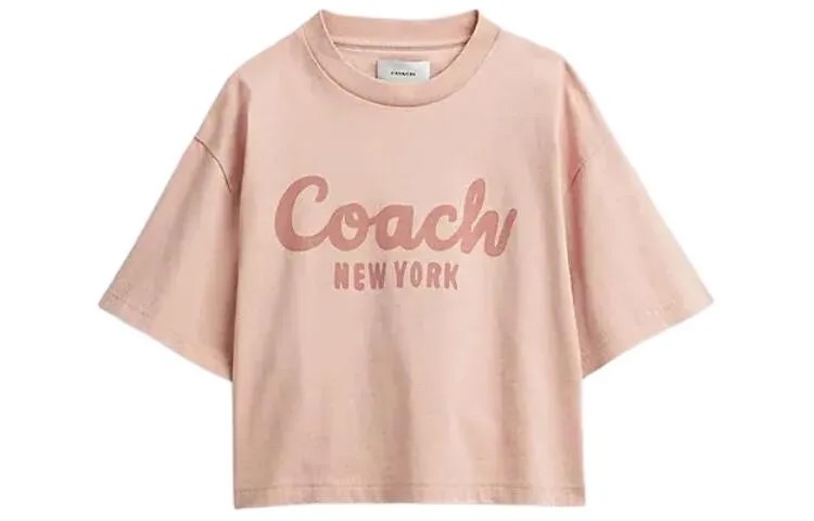 Футболка женская розовая Coach