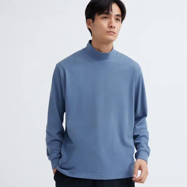 Водолазка Uniqlo унисекс из флиса, голубой