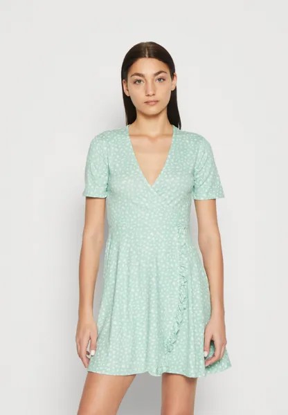 Платье из джерси Even&Odd, зеленый/белый