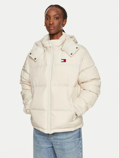 Пуховик regular fit Tommy Jeans, бежевый