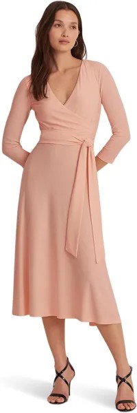 Платье LAUREN Ralph Lauren Surplice Jersey Dress, цвет Pink Opal