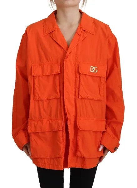 Куртка DOLCE - GABBANA Хлопковая ветровка оранжевого цвета с воротником IT40/US6/S Рекомендуемая розничная цена 1200 долларов США
