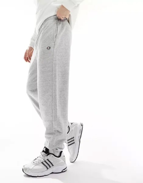 Светло-серые джоггеры с манжетами New Look Champion