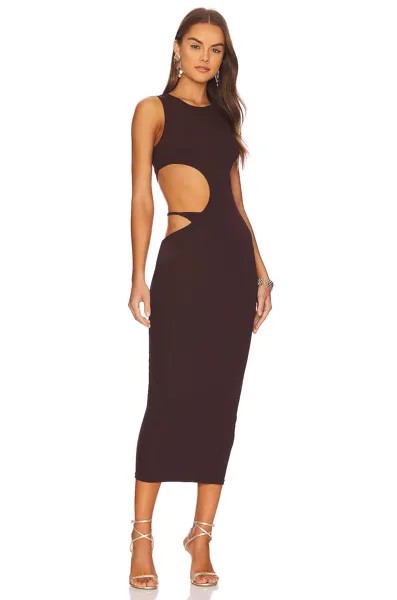 Платье superdown Louella Cut Out, коричневый