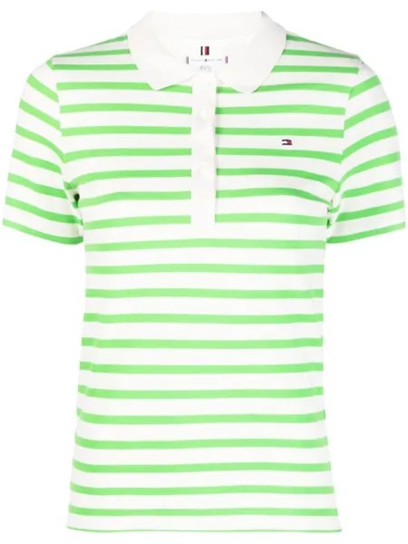 Tommy Hilfiger рубашка поло в полоску, зеленый