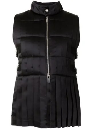 Comme Des Garçons Noir Kei Ninomiya дутый жилет с плиссировкой