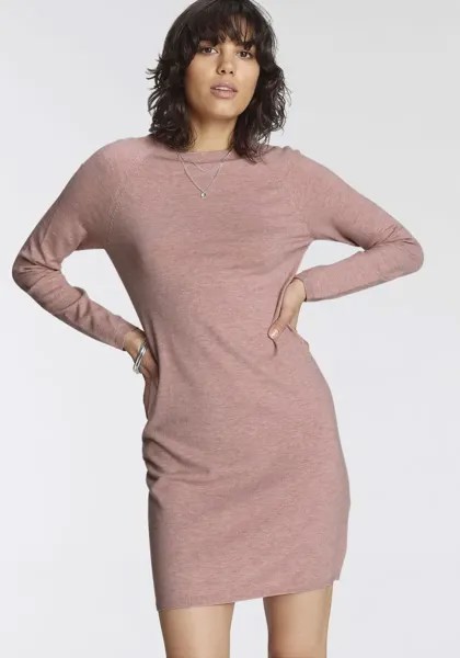 Трикотажное платье Tamaris, облегающее фигуру, цвет Eco Rosa Melange