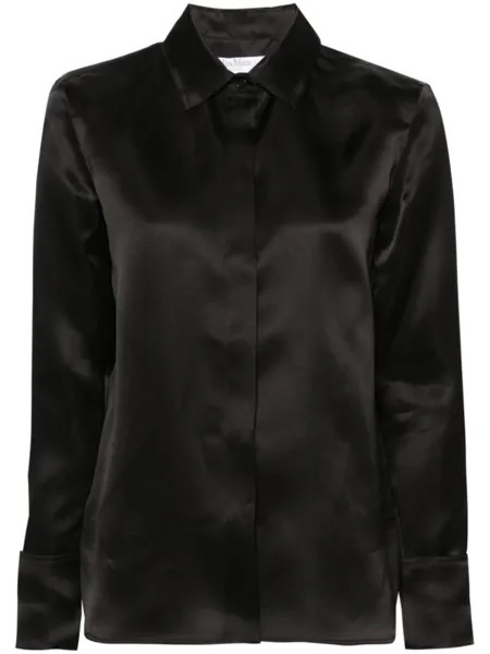 Шелковая рубашка Nola Max Mara, черный