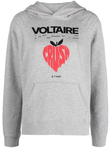 Zadig&Voltaire меланжевое худи Evata Concert Crush, серый
