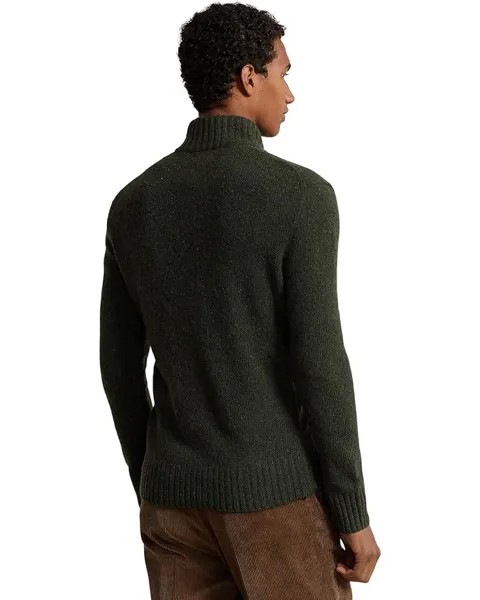 Свитер Polo Ralph Lauren Wool-Blend Mockneck Sweater, цвет Olive Donegal