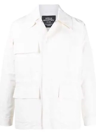 Stella McCartney куртка-рубашка с карманами и логотипом