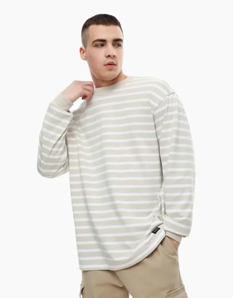 Лонгслив мужской Gloria Jeans BKT012665 бежевый XXL